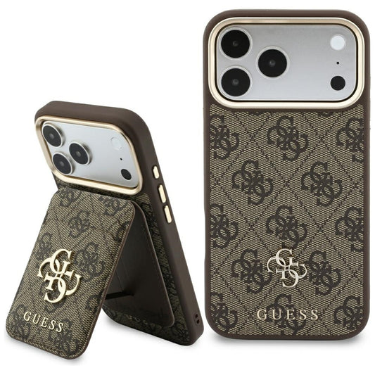 MagSafe Case for Apple iPhone 18 Pro / 17 Pro, Guess, 4G Cardslot, Brown