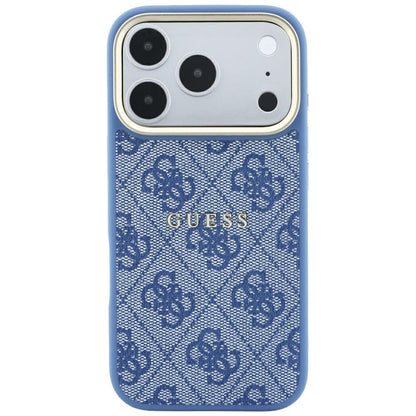 MagSafe Case for Apple iPhone 18 Pro / 17 Pro, Guess, 4G Embossed Classic, Blue