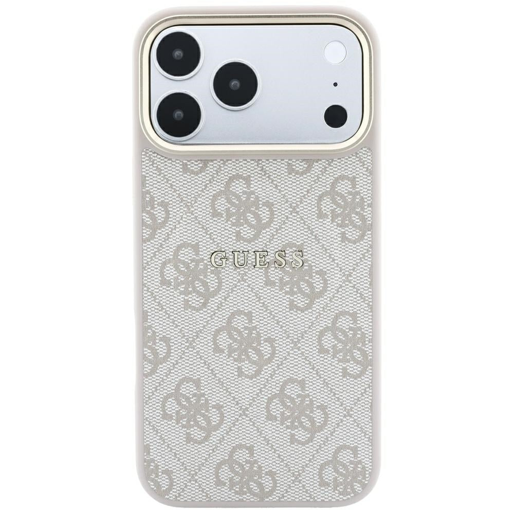 MagSafe Case for Apple iPhone 18 Pro / 17 Pro, Guess, 4G Embossed Ring Classic Logo, Pink
