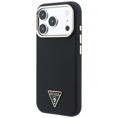 MagSafe Case for Apple iPhone 18 Pro / 17 Pro, Guess, Kevlar Triangle Logo, Black