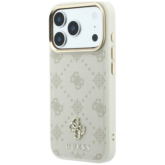 MagSafe Case for Apple iPhone 18 Pro / 17 Pro, Guess, Peony 4G Small Logo, Beige