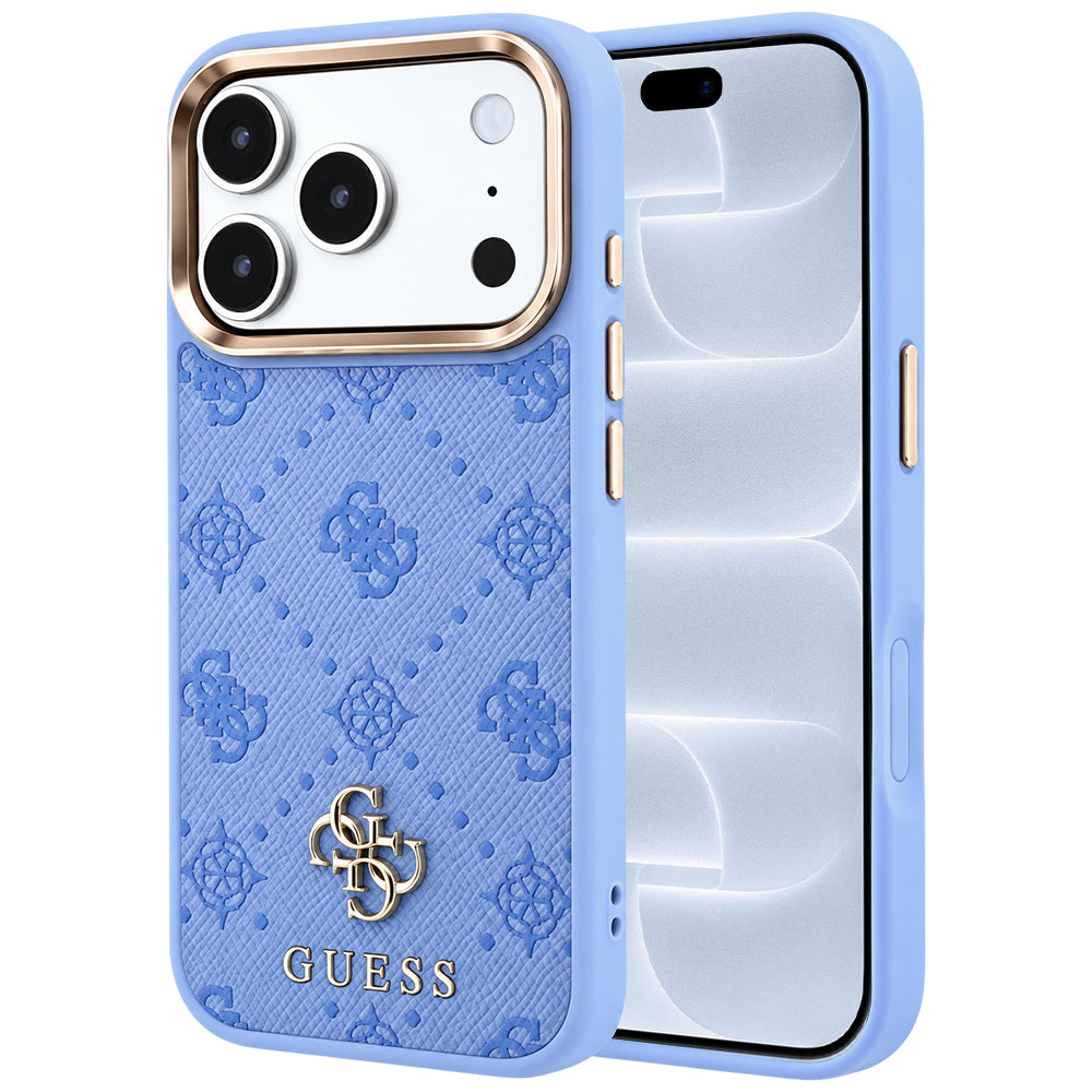 MagSafe Case for Apple iPhone 18 Pro / 17 Pro, Guess, Peony 4G Small Logo, Blue