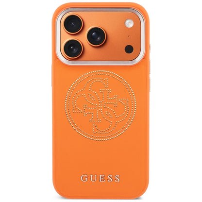 MagSafe Case for Apple iPhone 18 Pro / 17 Pro, Guess, Perforated 4G, Orange
