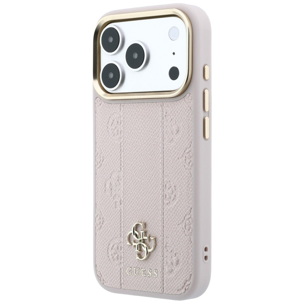 MagSafe Case for Apple iPhone 18 Pro / 17 Pro, Guess, Stripe Peony 4G, Pink