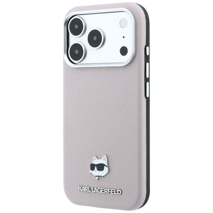 MagSafe Case for Apple iPhone 18 Pro / 17 Pro, Karl Lagerfeld, Grained Choupette Head, Pink