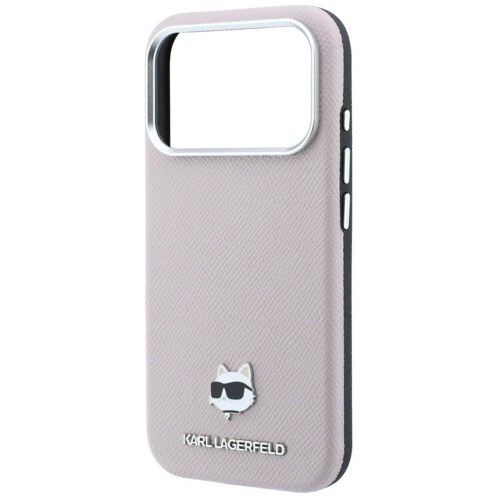 MagSafe Case for Apple iPhone 18 Pro / 17 Pro, Karl Lagerfeld, Grained Choupette Head, Pink