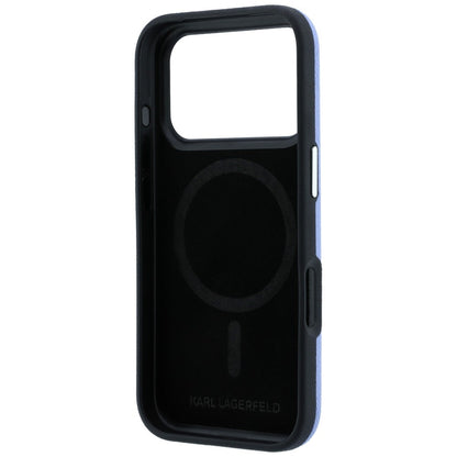 MagSafe Case for Apple iPhone 18 Pro / 17 Pro, Karl Lagerfeld, Grained Elongated Logo, Blue