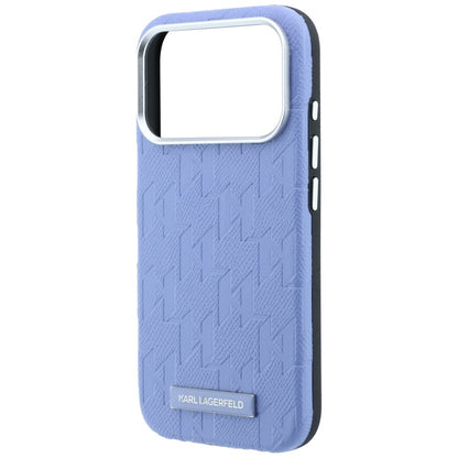 MagSafe Case for Apple iPhone 18 Pro / 17 Pro, Karl Lagerfeld, Grained Mono Resin Logo, Blue