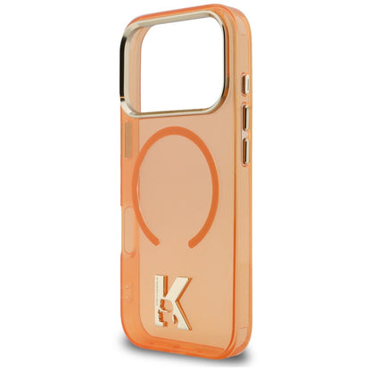 MagSafe Case for Apple iPhone 18 Pro / 17 Pro, Karl Lagerfeld, IML Karl Head Logo, Orange