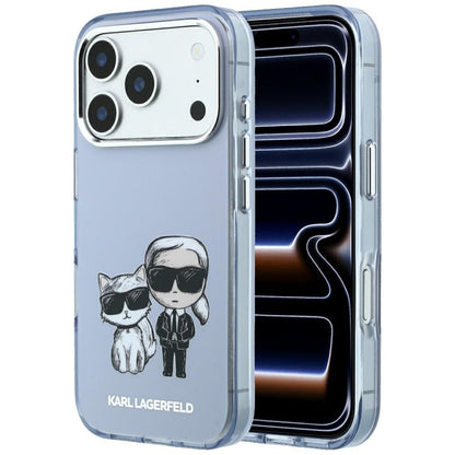 MagSafe Case for Apple iPhone 18 Pro / 17 Pro, Karl Lagerfeld, IML KC Bodies Sketch Print, Blue