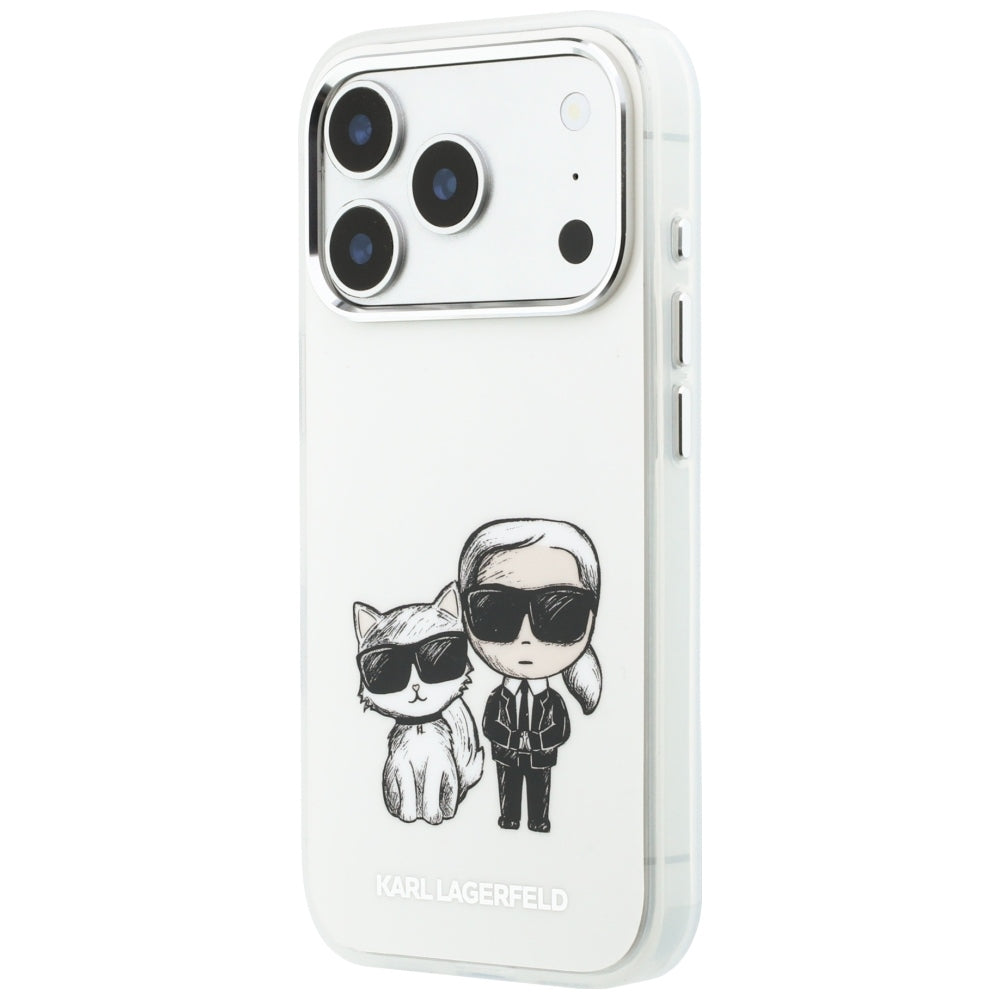 MagSafe Case for Apple iPhone 18 Pro / 17 Pro, Karl Lagerfeld, IML KC Bodies Sketch Print, Beige