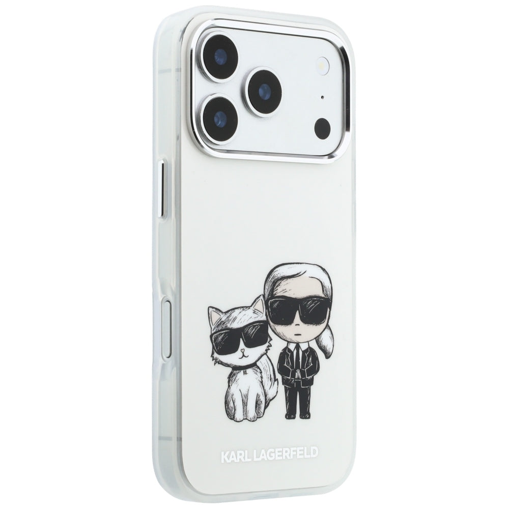 MagSafe Case for Apple iPhone 18 Pro / 17 Pro, Karl Lagerfeld, IML KC Bodies Sketch Print, Beige