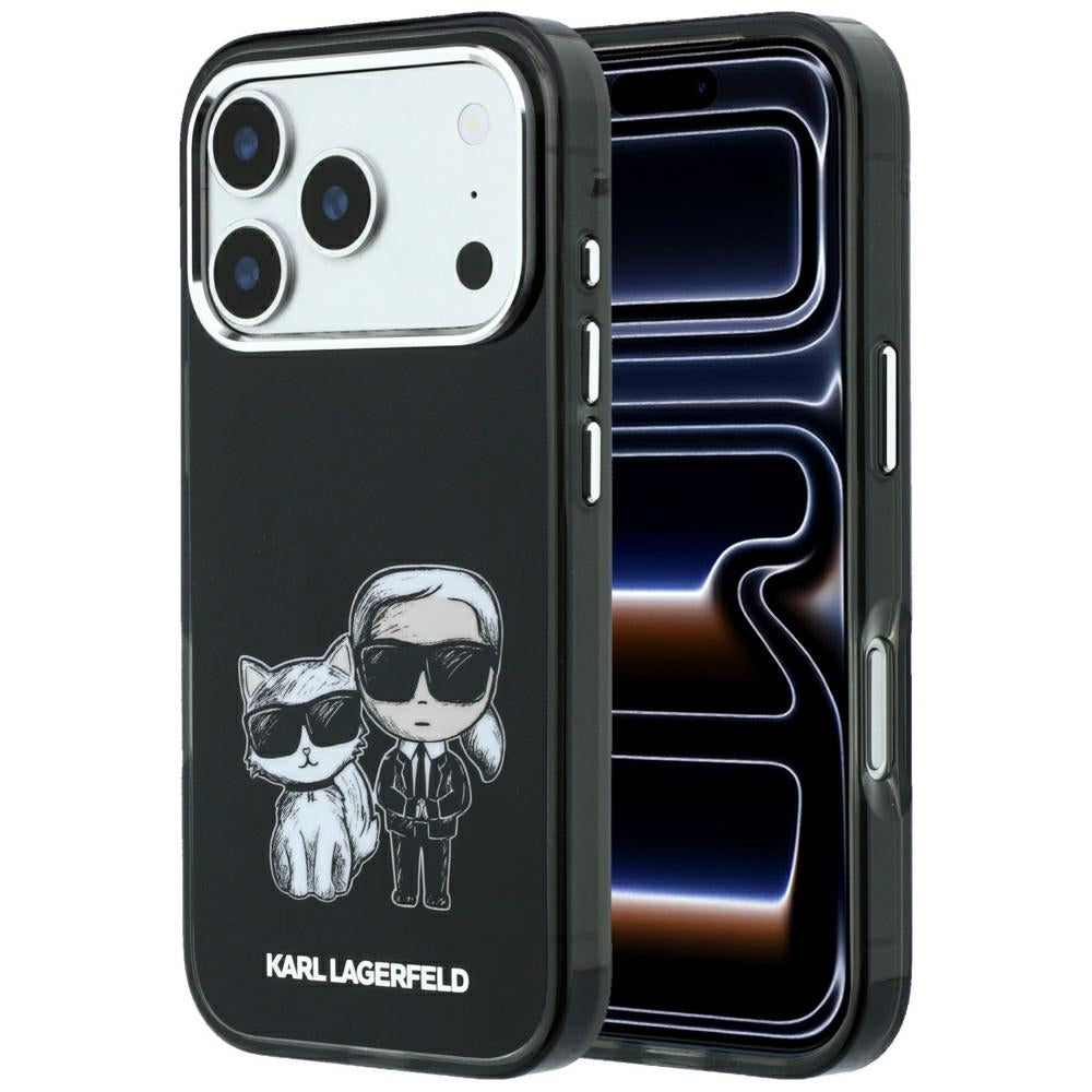 MagSafe Case for Apple iPhone 18 Pro / 17 Pro, Karl Lagerfeld, IML KC Bodies Sketch Print, Black
