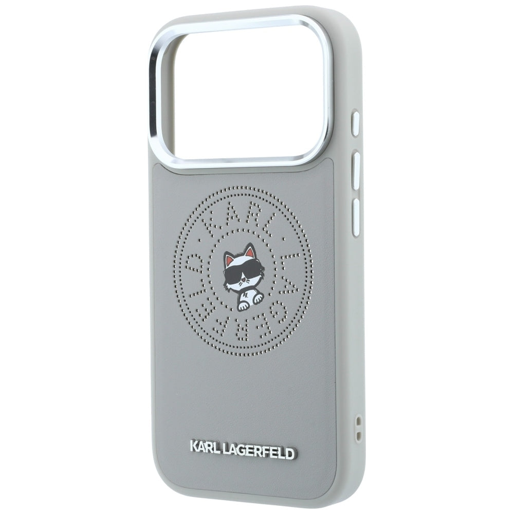 MagSafe Case for Apple iPhone 18 Pro / 17 Pro, Karl Lagerfeld, Point and Choupette Sketch, Gray