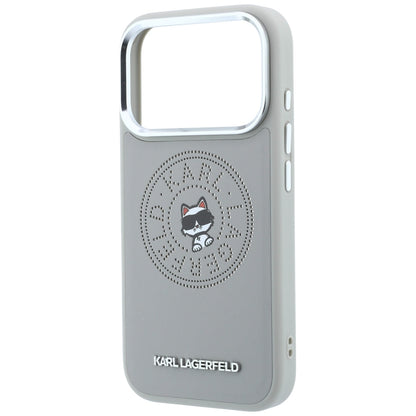 MagSafe Case for Apple iPhone 18 Pro / 17 Pro, Karl Lagerfeld, Point and Choupette Sketch, Gray
