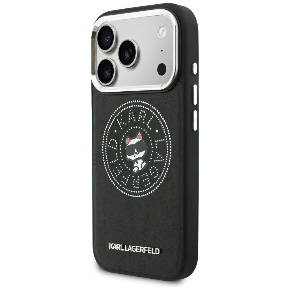 MagSafe Case for Apple iPhone 18 Pro / 17 Pro, Karl Lagerfeld, Point and Choupette Sketch, Black
