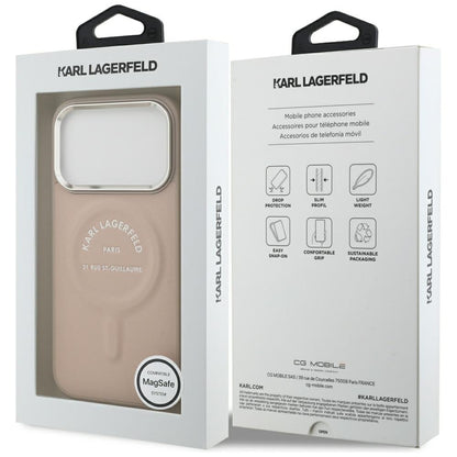 MagSafe Case for Apple iPhone 18 Pro / 17 Pro, Karl Lagerfeld, Ring Karl RSG Logo, Pink