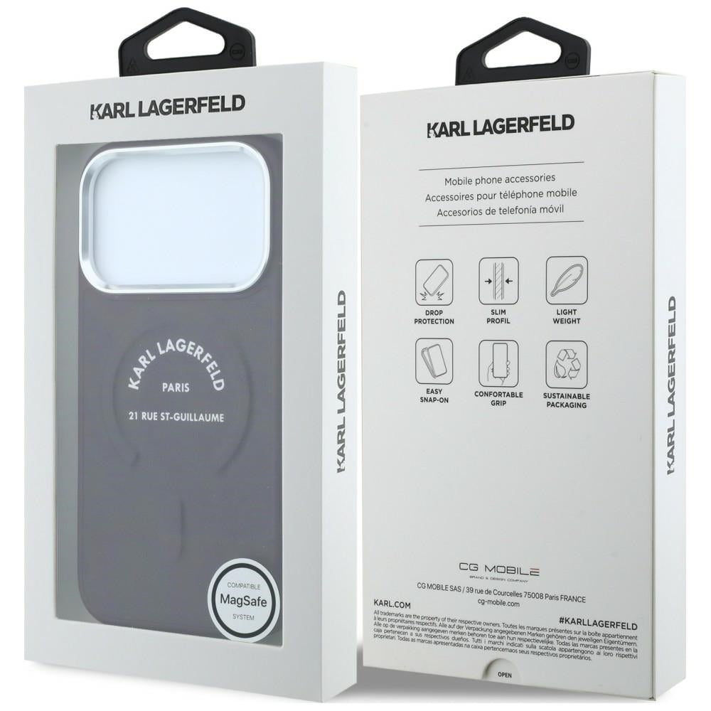 MagSafe Case for Apple iPhone 18 Pro / 17 Pro, Karl Lagerfeld, Ring Karl RSG Logo, Burgundy