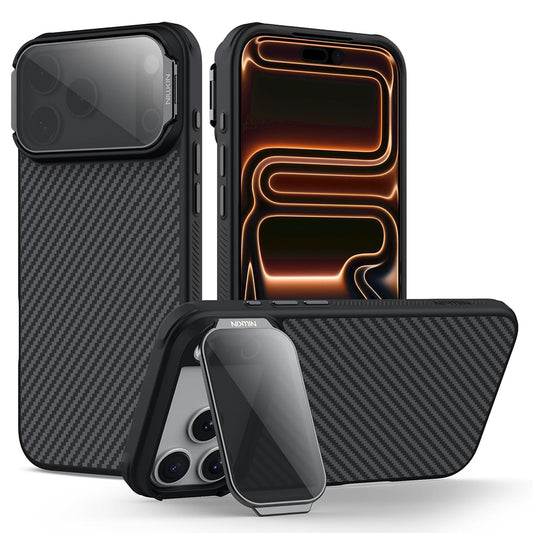 MagSafe Case for Apple iPhone 18 Pro / 17 Pro, Nillkin, CarboProp with Transparent Black Lens Cover, Black