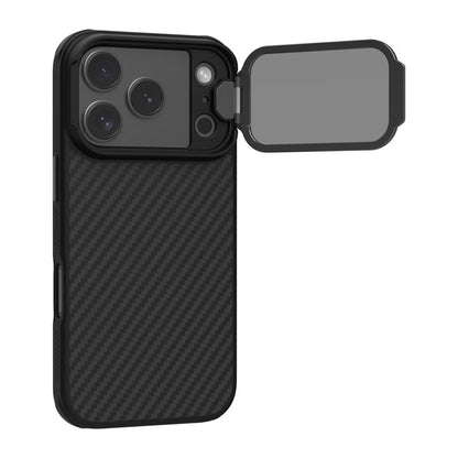 MagSafe Case for Apple iPhone 18 Pro / 17 Pro, Nillkin, CarboProp with Transparent Black Lens Cover, Black