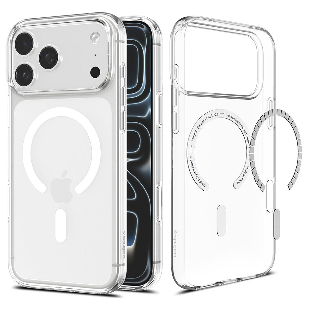 MagSafe Case for Apple iPhone 18 Pro / 17 Pro, Spigen, Liquid Crystal MagFit, White ACS12180