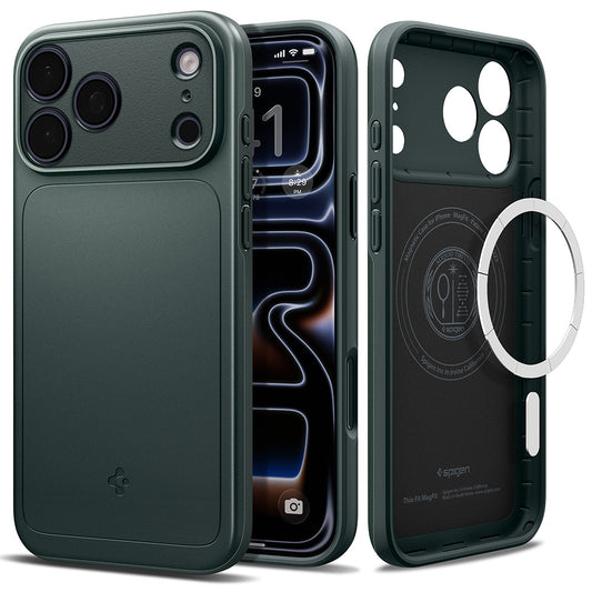 MagSafe Case for Apple iPhone 18 Pro / 17 Pro, Spigen, Thin Fit, Green ACS12145