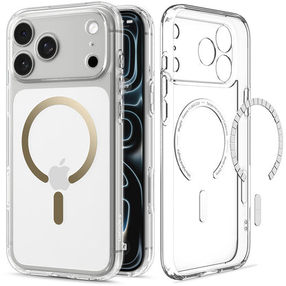 MagSafe Case for Apple iPhone 18 Pro / 17 Pro, Spigen, Ultra Hybrid, Transparent Gold ACS12157