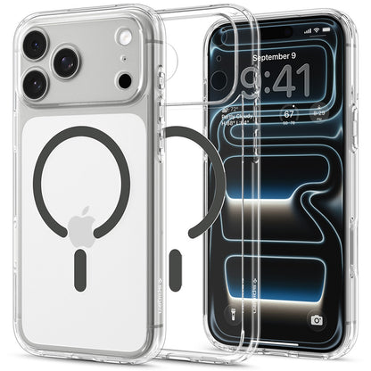 MagSafe Case for Apple iPhone 18 Pro / 17 Pro, Spigen, Ultra Hybrid, Transparent Gray ACS12156