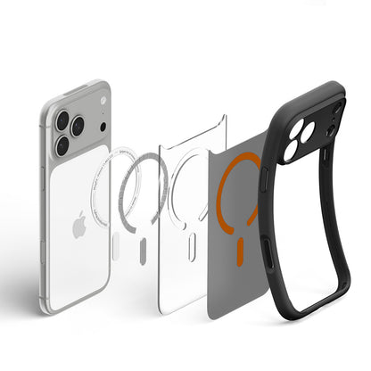 MagSafe Case for Apple iPhone 18 Pro / 17 Pro, Spigen, Ultra Hybrid, Matte Black Orange ACS12162