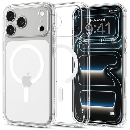 MagSafe Case for Apple iPhone 18 Pro / 17 Pro, Spigen, Ultra Hybrid, White Transparent ACS12155