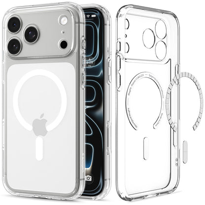 MagSafe Case for Apple iPhone 18 Pro / 17 Pro, Spigen, Ultra Hybrid, White Transparent ACS12155