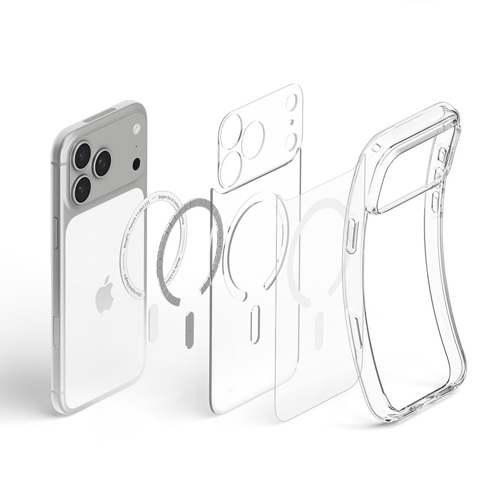 MagSafe Case for Apple iPhone 18 Pro / 17 Pro, Spigen, Ultra Hybrid, White Transparent ACS12155
