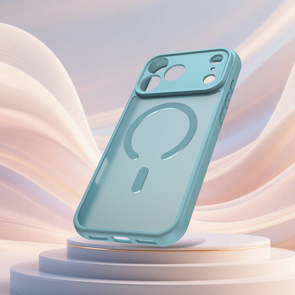 MagSafe Case for Apple iPhone 18 Pro / 17 Pro, Techsuit, HaloFrost II, Light Green