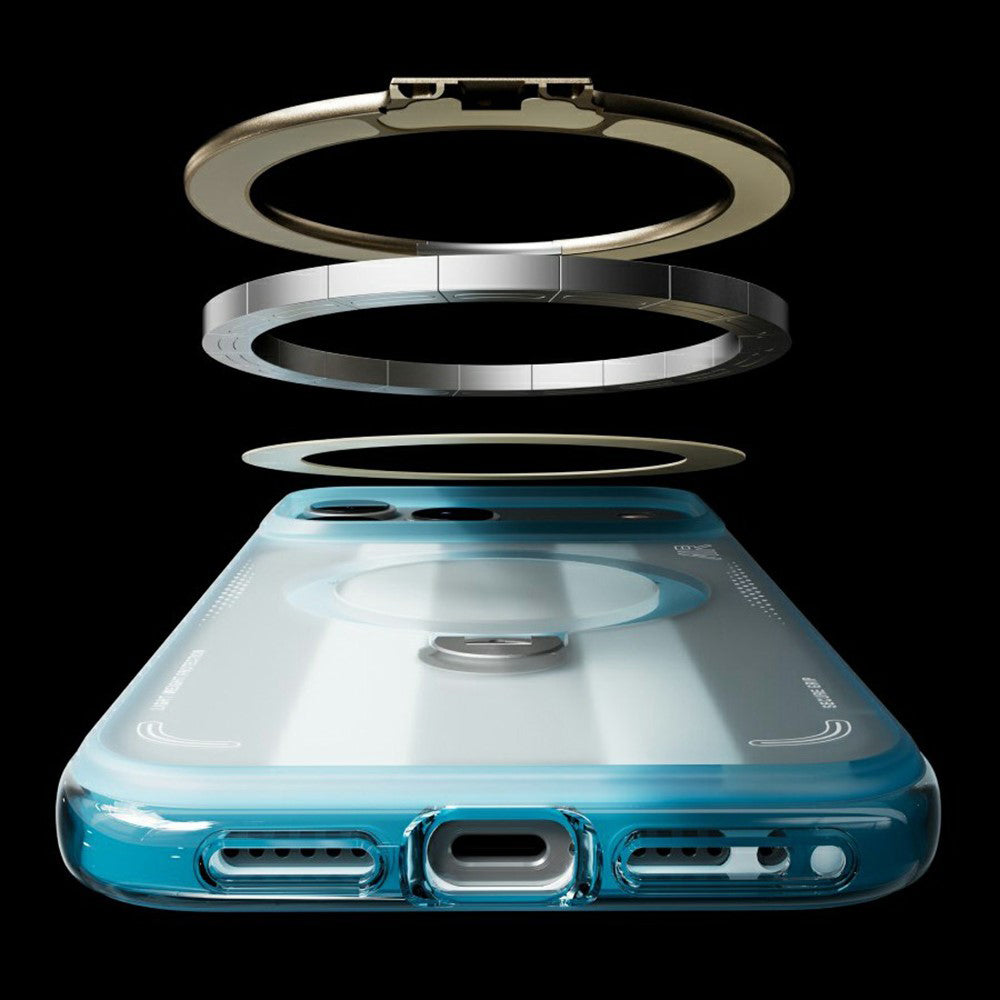 MagSafe Case for Apple iPhone 18 Pro / 17 Pro, Torras, Ostand Q3 Air Football, Blue