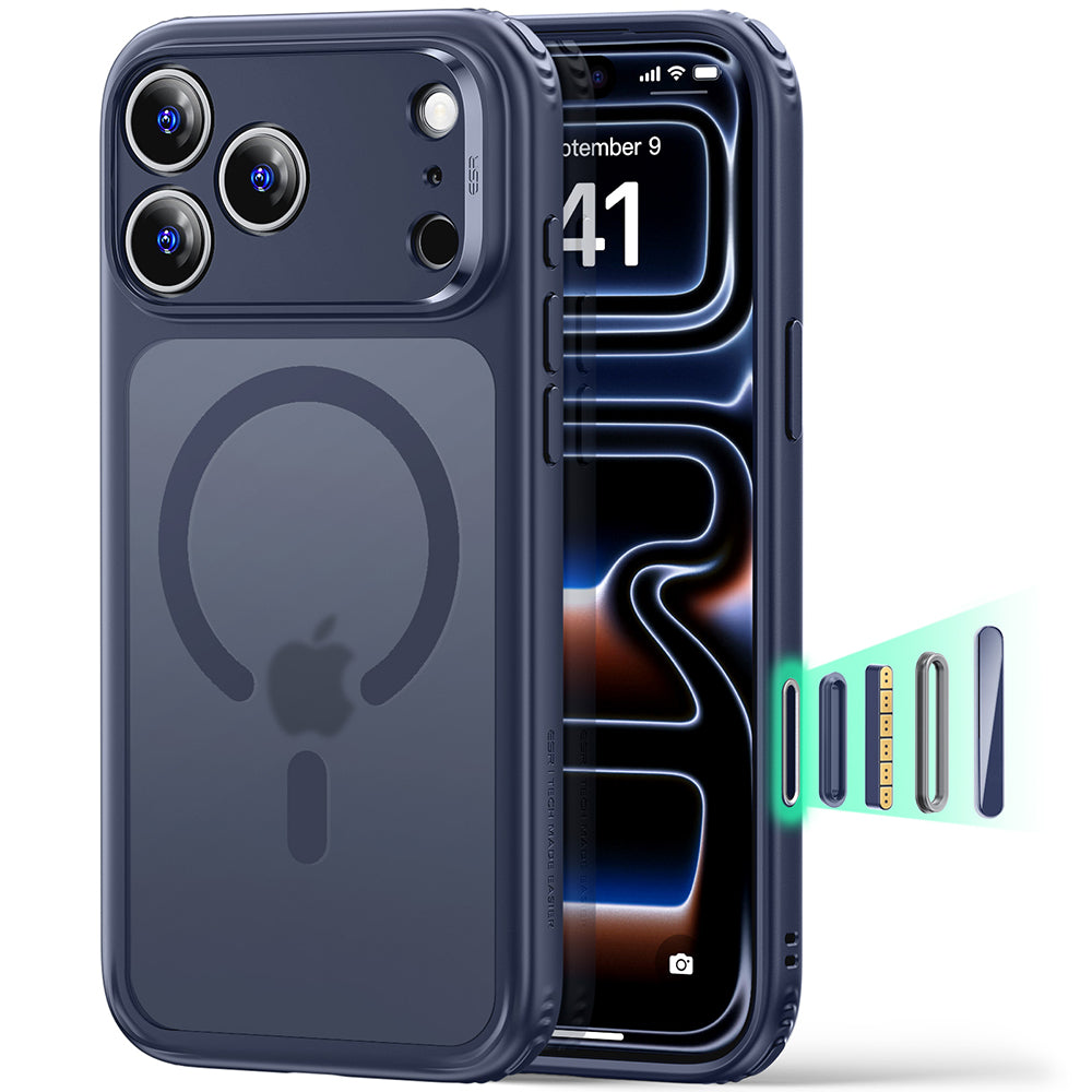 MagSafe Case for Apple iPhone 18 Pro, ESR, Classic Hybrid, Satin Blue
