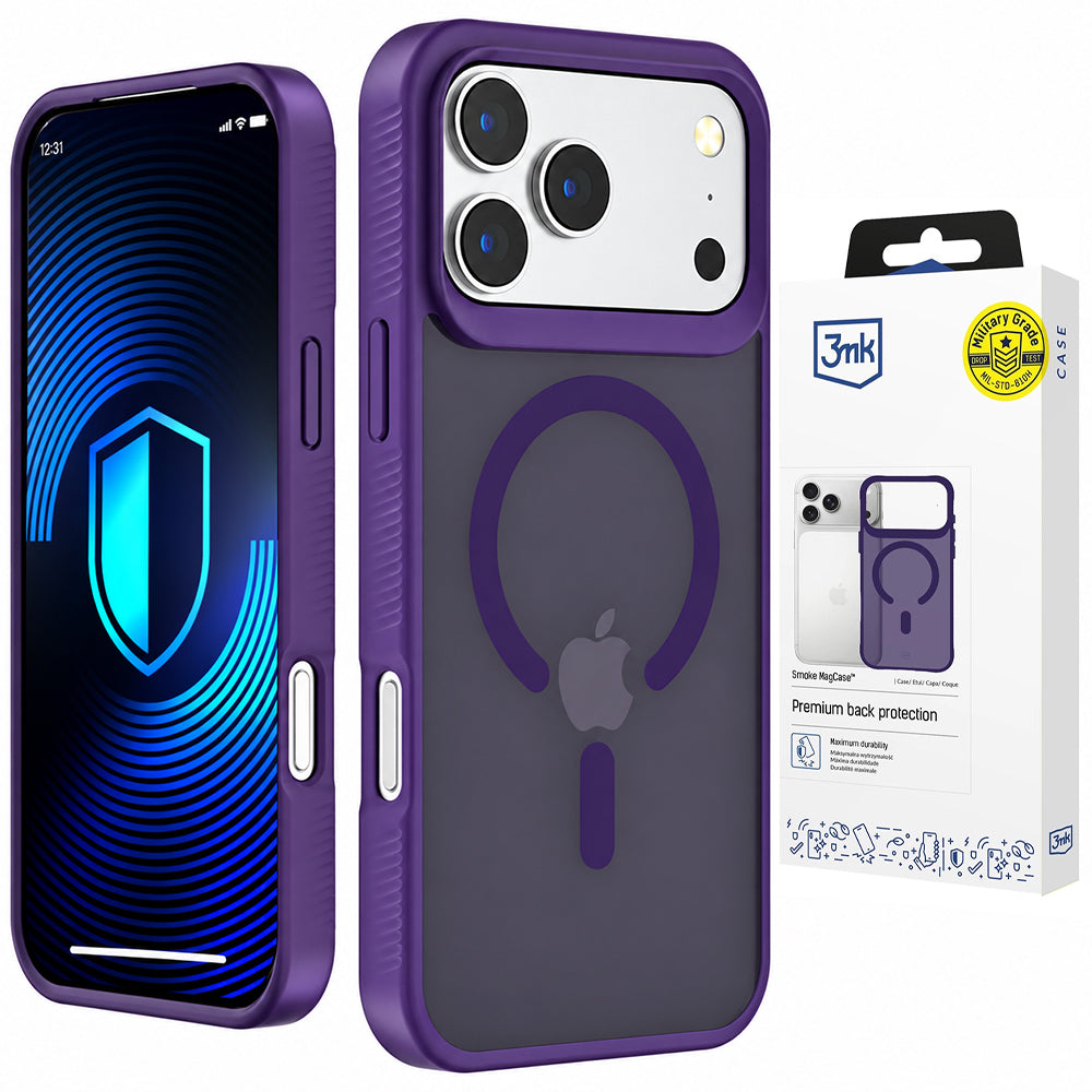 MagSafe Case for Apple iPhone 18 Pro Max / 17 Pro Max, 3MK, Smoke MagCase, Purple
