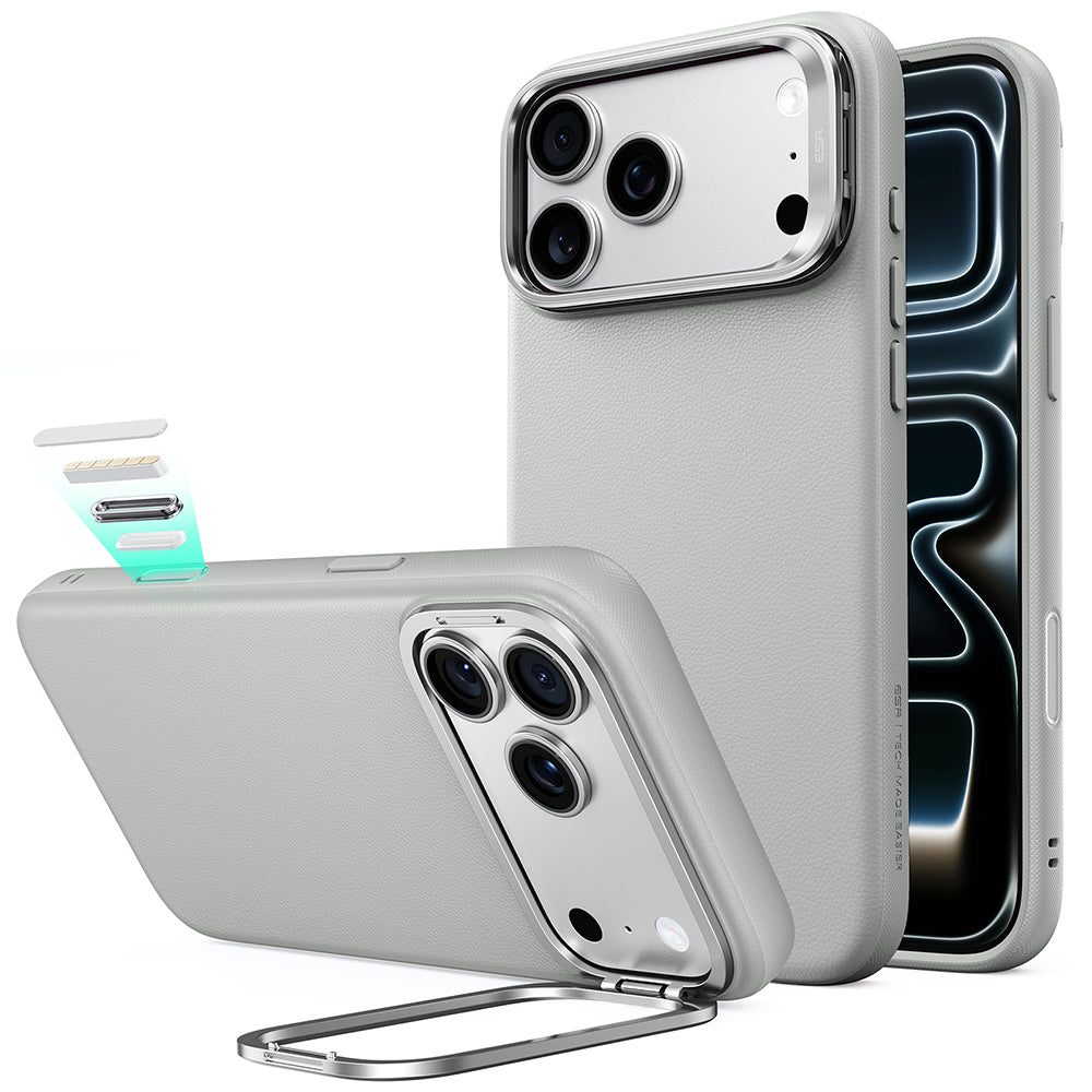 MagSafe Case for Apple iPhone 18 Pro Max / 17 Pro Max, ESR, Atelier with Kickstand, Gray