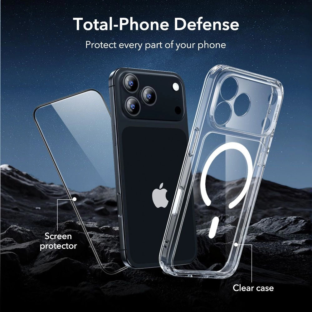 MagSafe Case for Apple iPhone 18 Pro Max / 17 Pro Max, ESR, Classic Hybrid with Screen Protector, Transparent