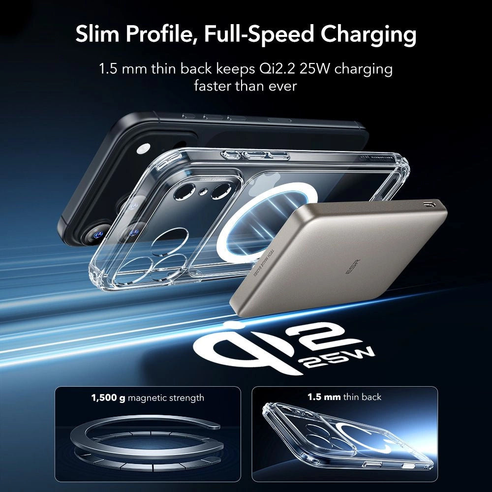 MagSafe Case for Apple iPhone 18 Pro Max / 17 Pro Max, ESR, Classic Hybrid with Screen Protector, Transparent