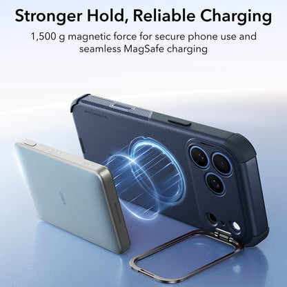 MagSafe Case for Apple iPhone 18 Pro Max / 17 Pro Max, ESR, Cyber Armor Kickstand, Blue