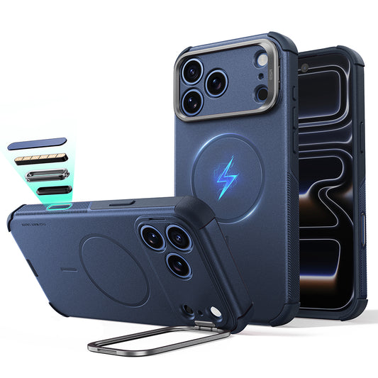 MagSafe Case for Apple iPhone 18 Pro Max / 17 Pro Max, ESR, Cyber Armor Kickstand, Blue
