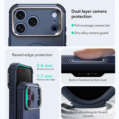 MagSafe Case for Apple iPhone 18 Pro Max / 17 Pro Max, ESR, Cyber Armor Kickstand, Blue
