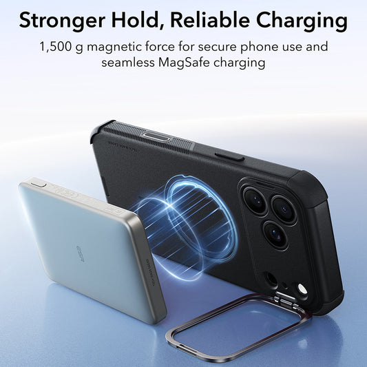 MagSafe Case for Apple iPhone 18 Pro Max / 17 Pro Max, ESR, Cyber Armor Kickstand, Black