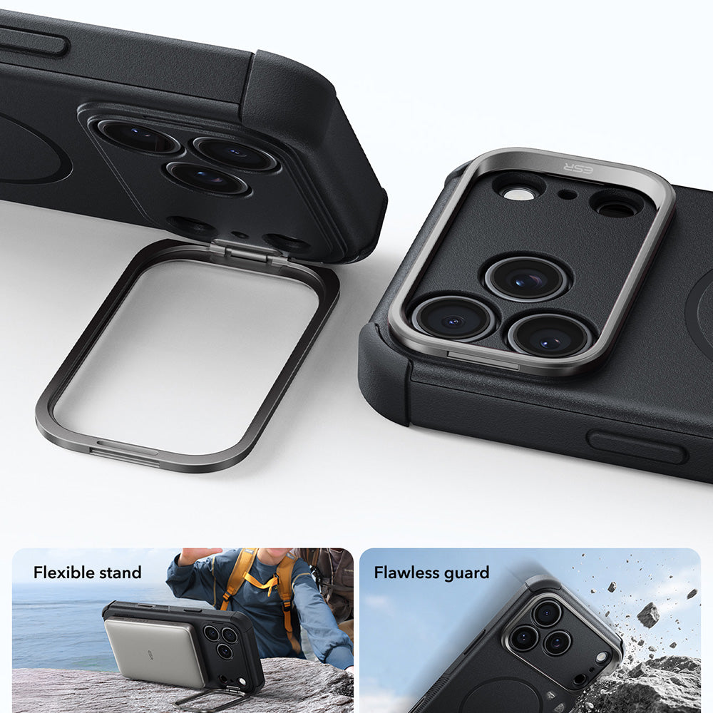 MagSafe Case for Apple iPhone 18 Pro Max / 17 Pro Max, ESR, Cyber Armor Kickstand, Black