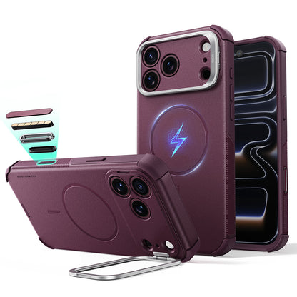 MagSafe Case for Apple iPhone 18 Pro Max / 17 Pro Max, ESR, Cyber Armor Kickstand, Dark Satin Burgundy