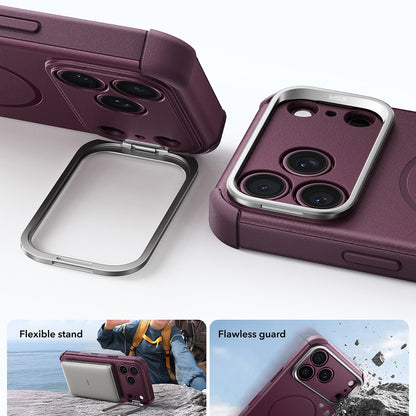 MagSafe Case for Apple iPhone 18 Pro Max / 17 Pro Max, ESR, Cyber Armor Kickstand, Dark Satin Burgundy