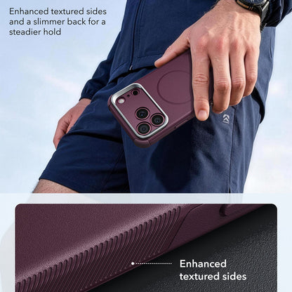 MagSafe Case for Apple iPhone 18 Pro Max / 17 Pro Max, ESR, Cyber Armor Kickstand, Dark Satin Burgundy