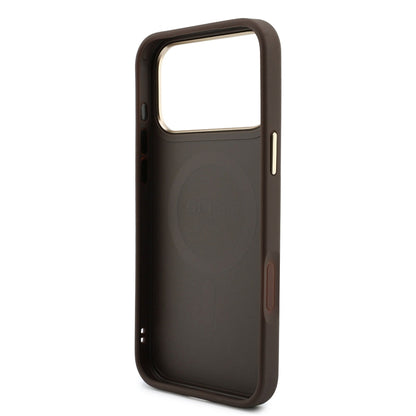MagSafe Case for Apple iPhone 18 Pro Max / 17 Pro Max, Guess, 4G Cardslot & Big Strap, Brown