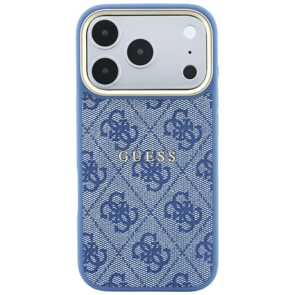 MagSafe Case for Apple iPhone 18 Pro Max / 17 Pro Max, Guess, 4G Embossed Classic, Blue