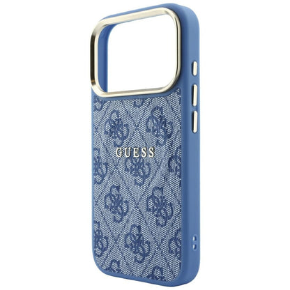 MagSafe Case for Apple iPhone 18 Pro Max / 17 Pro Max, Guess, 4G Embossed Classic, Blue